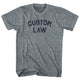 Custom Text Arched Over Law Text Adult Tri-Blend T-shirt by Tribe Lacrosse