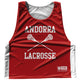 Andorra Country Nations Crossed Sticks Reversible Lacrosse Pinnie Made In USA by Tribe Lacrosse