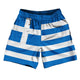 Greece Country Flag Athletic Running Fitness Exercise Shorts 7" Inseam Made In USA By Ultras Sportswear