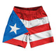 Puerto Rico Country Flag Athletic Running Fitness Exercise Shorts 7" Inseam Made In USA By Ultras Sportswear