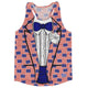 United States Flag Running Tank Top Racerback Track and Cross Country Singlet Jersey by Tribe Lacrosse