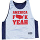 America F Yeah Lacrosse Pinnie - Graphic Mesh Lacrosse Pinnies