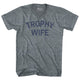 Trophy Wife Text Tee Tri-Blend V-neck Womens Junior Cut T-shirt by Tribe Lacrosse