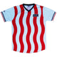 USA 1994 Wavy Stripes Denim Soccer Jersey By Ultras